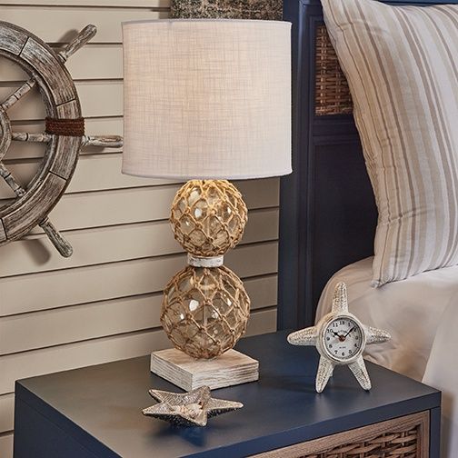 GLASS FLOAT LAMP WITH SHADE