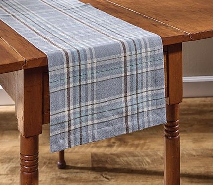 HORIZON PLAID TABLE RUNNER 13&quot; X 54&quot;