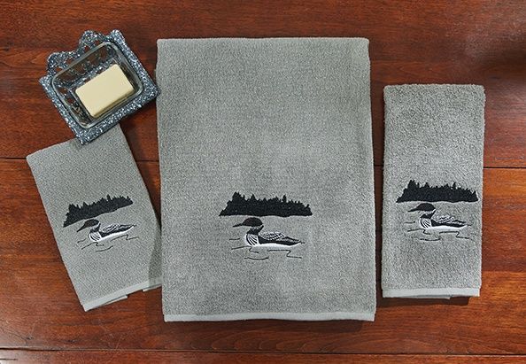 GRAY AREA LOON FINGERTIP TOWEL
