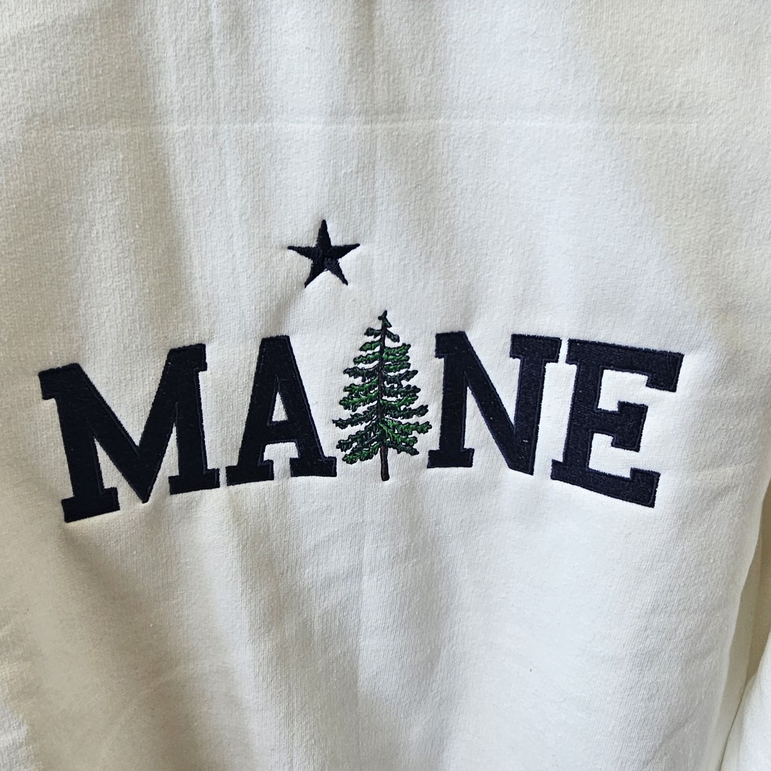 Maine Flag Embroidered Sweatshirt