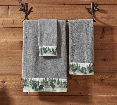 Watercolor Wildlife Bath Towel
