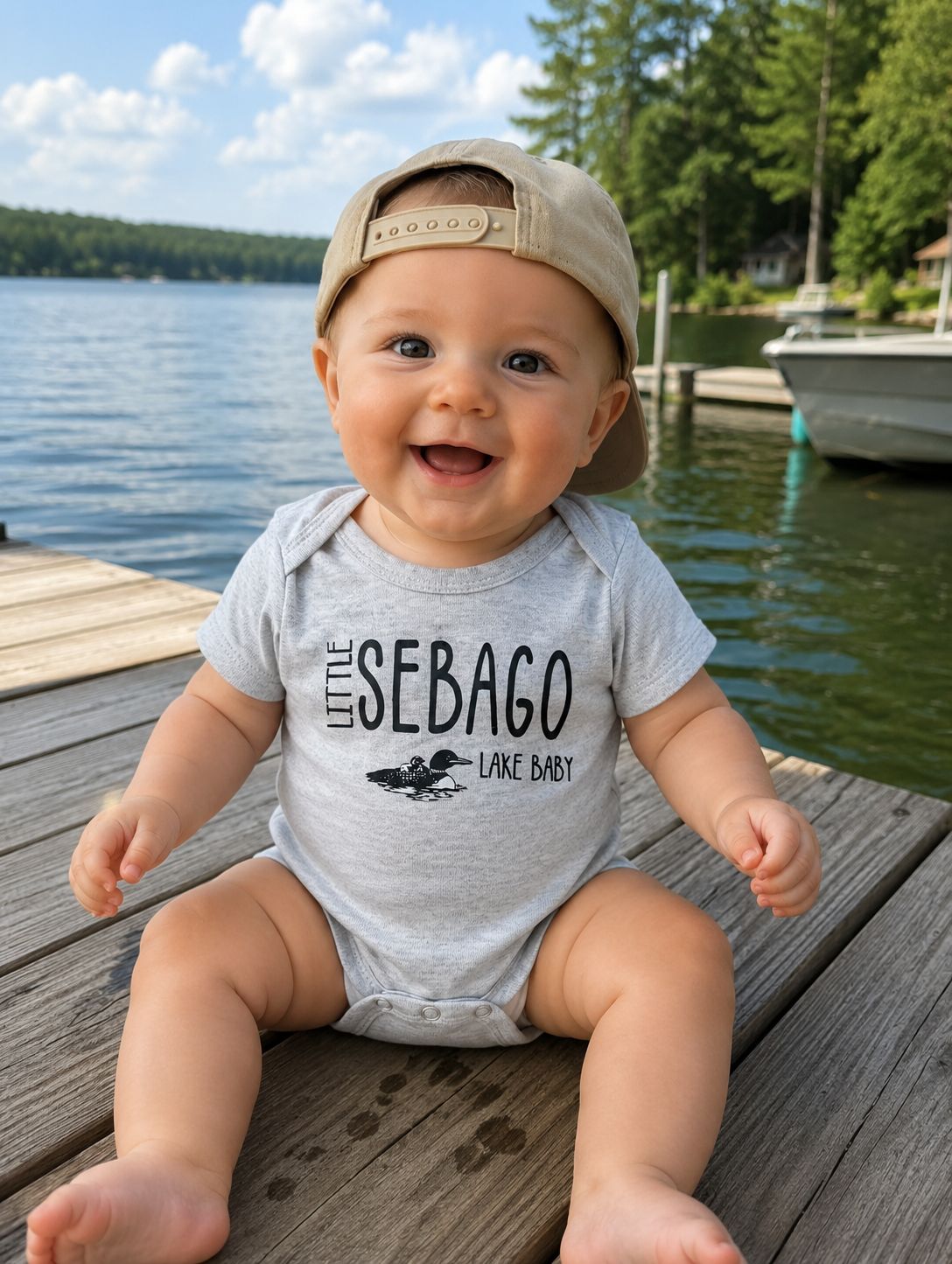 Little Mainer Onesie, Size: 0/3, Style: Little Sebago