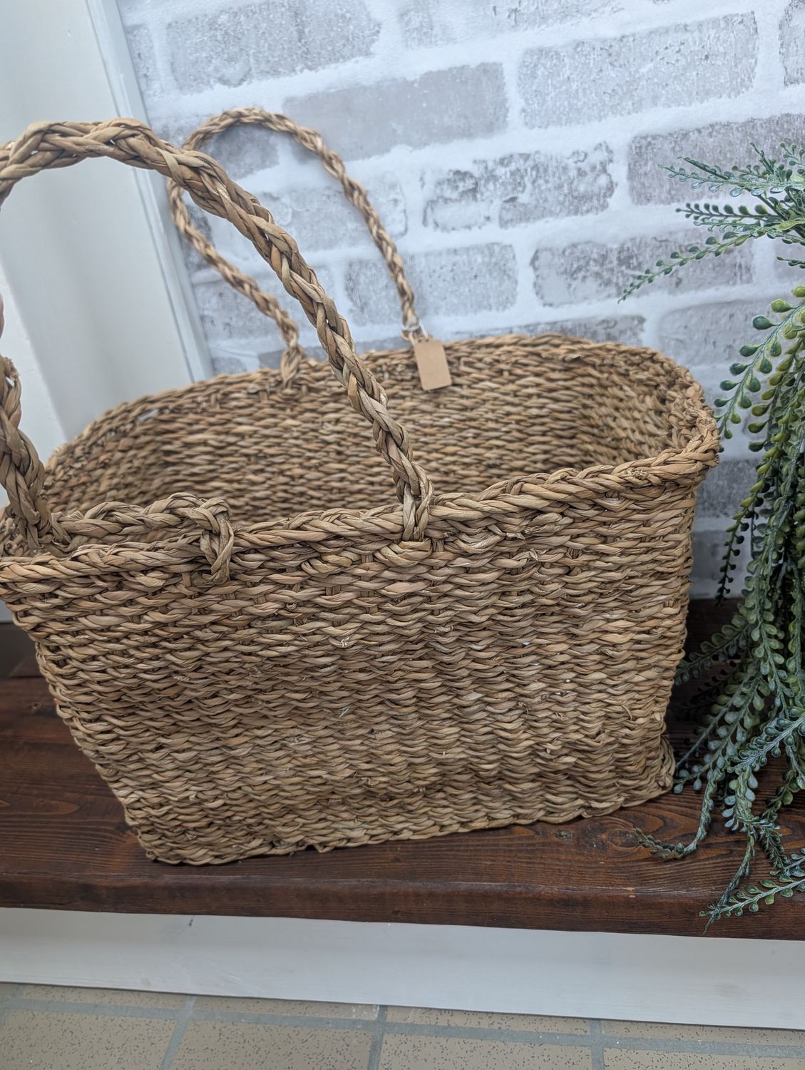 Seagrass Basket with Handles