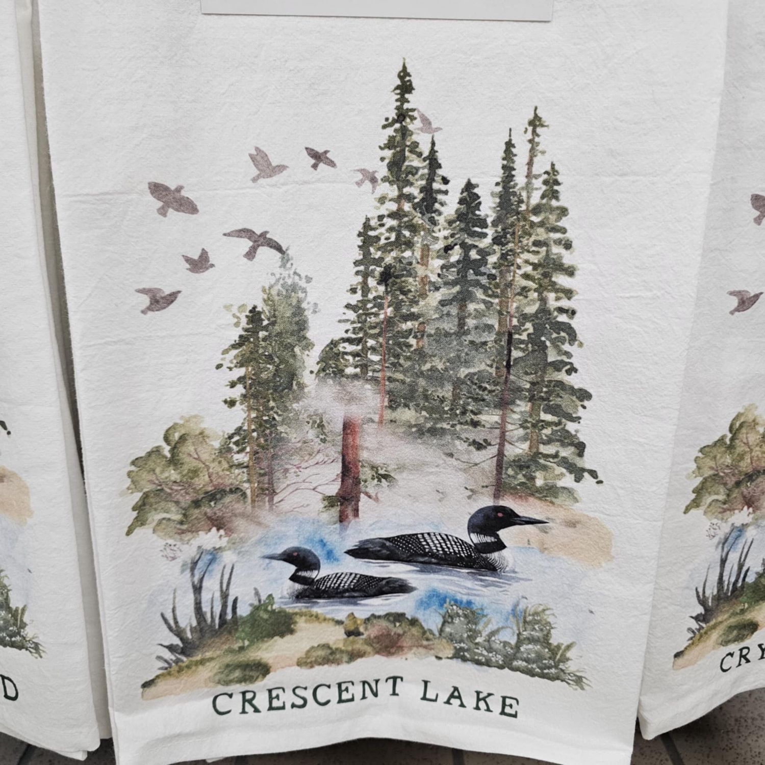 Loons Lake Kitchen Terry Cloth Towel, Style: Crescent Lake