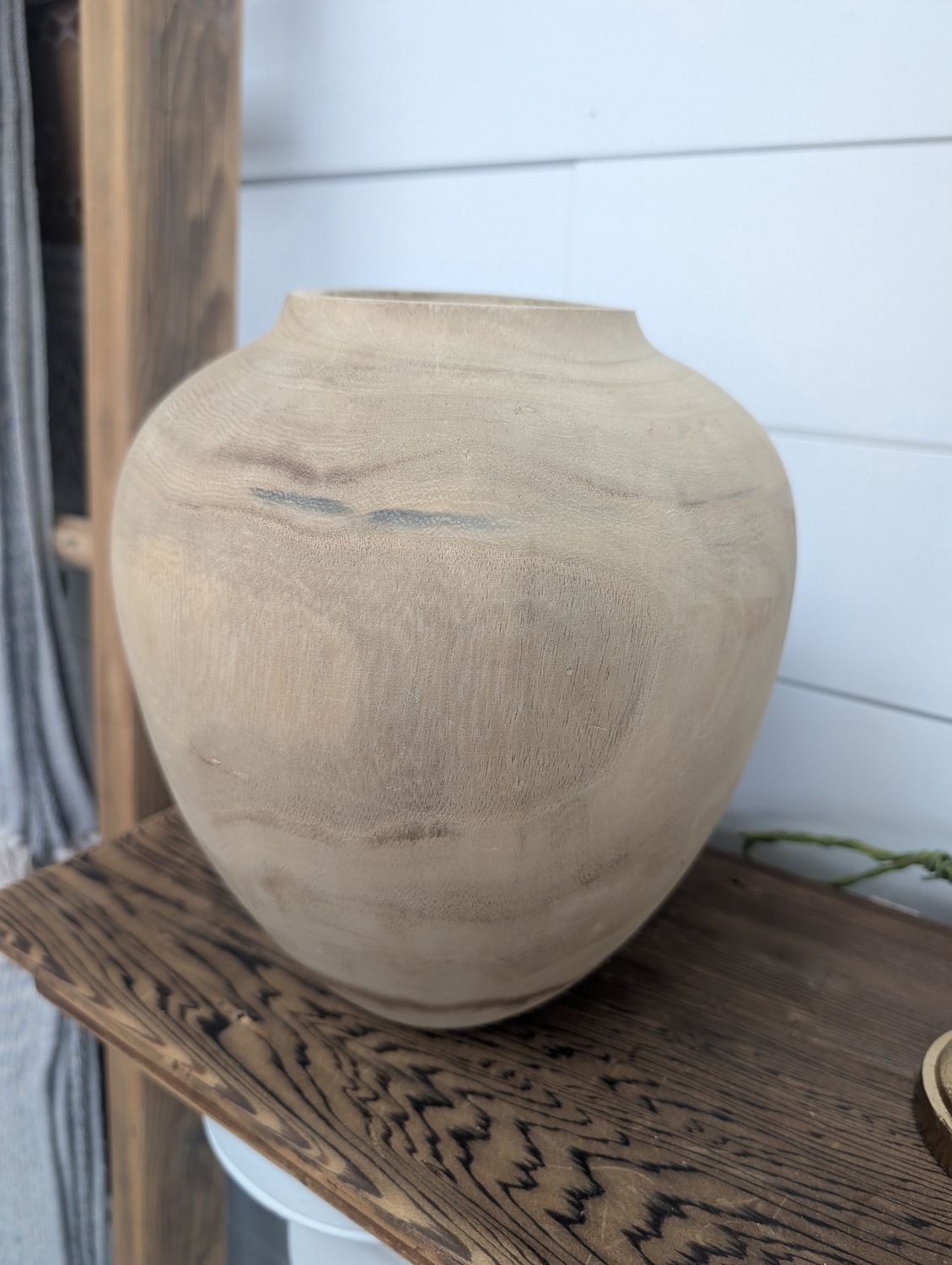 Wood Decor Vase for Dry Flowers Only