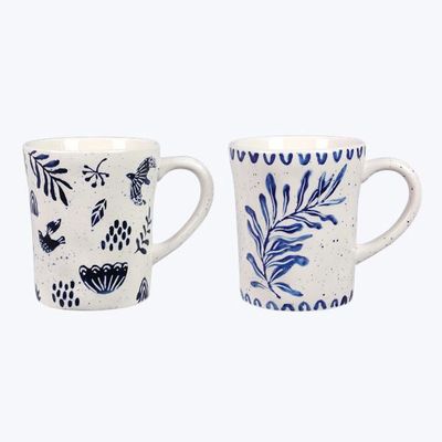 Ceramic Large 20 oz Botanical Design Mug