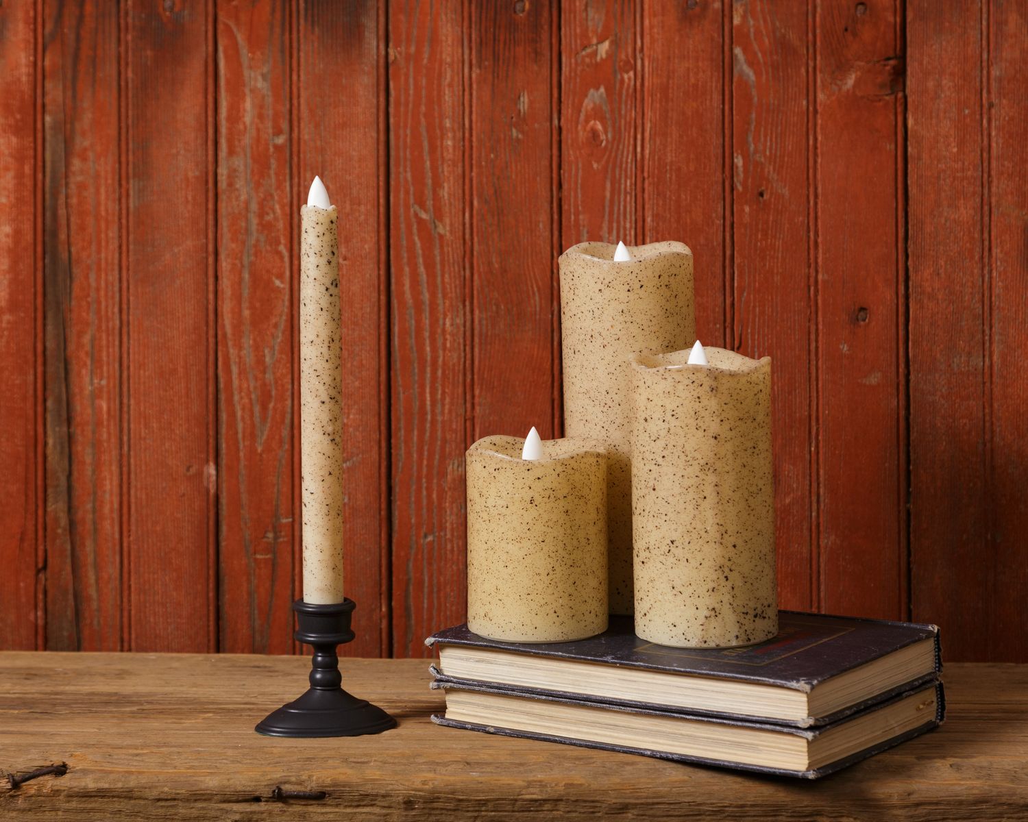 Serene Pillar Candle, Color: Rustic, Style: 4"
