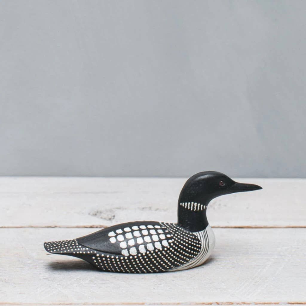 Loon - Small - 7"L -Carved Wooden Decoy