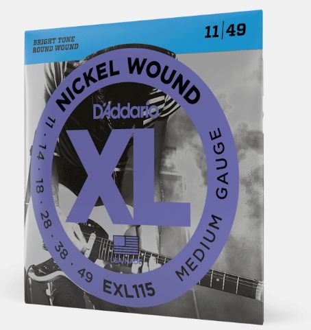 D'Addario EXL115 11-49 Medium Gauge Guitar Strings