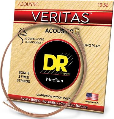 DR VTA-13 13-56 Medium Gauge Veritas Acoustic Guitar Strings