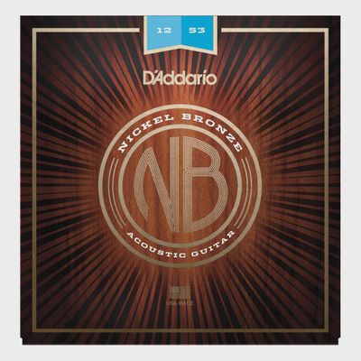 D'Addario NB1253 12-53 Light Gauge Nickel Bronze Acoustic Guitar Strings