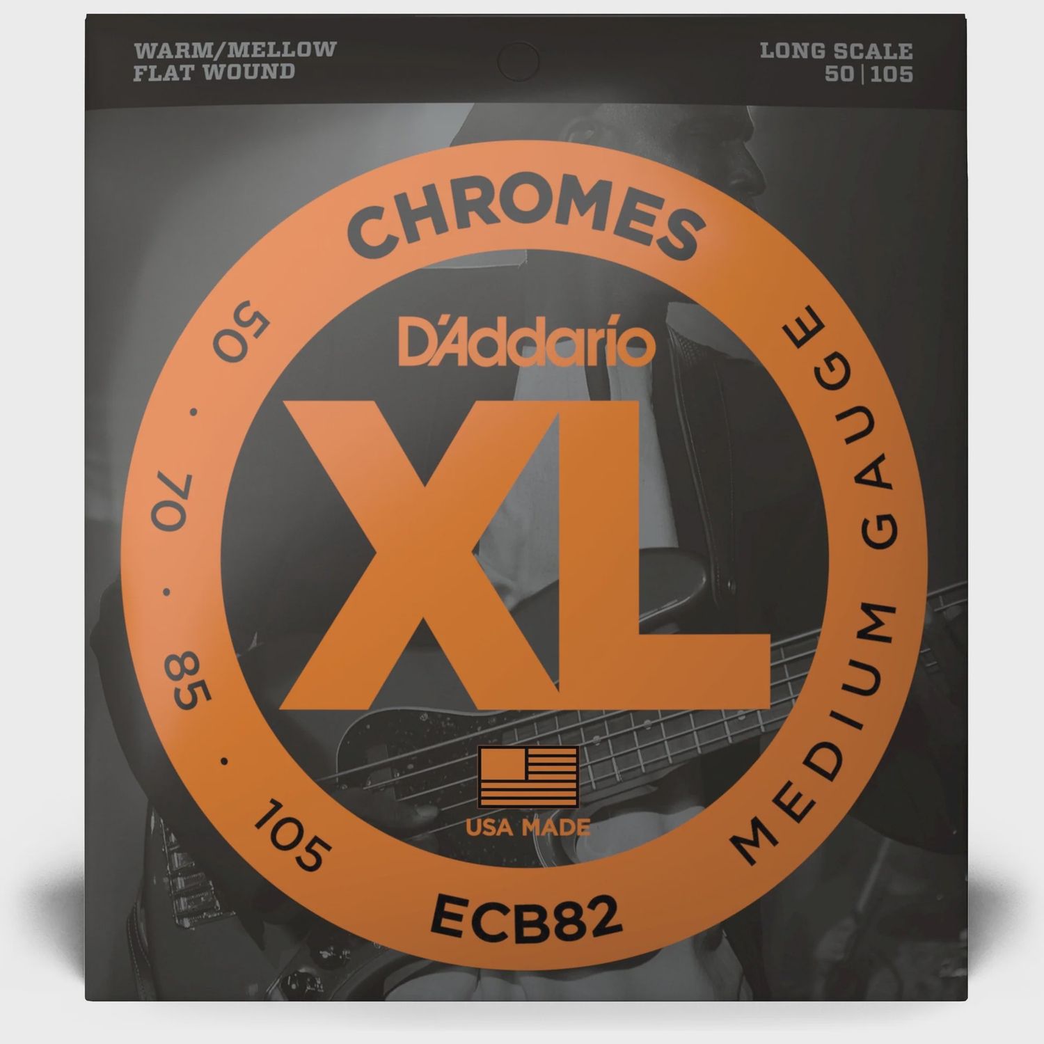 D'Addario ECB82 50-105 Medium Gauge Flatwound Bass Strings