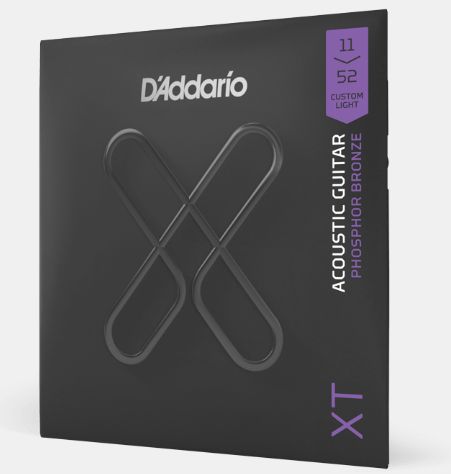 D'Addario XTAPB1152 11-52 Custom Light XT Acoustic Guitar Strings