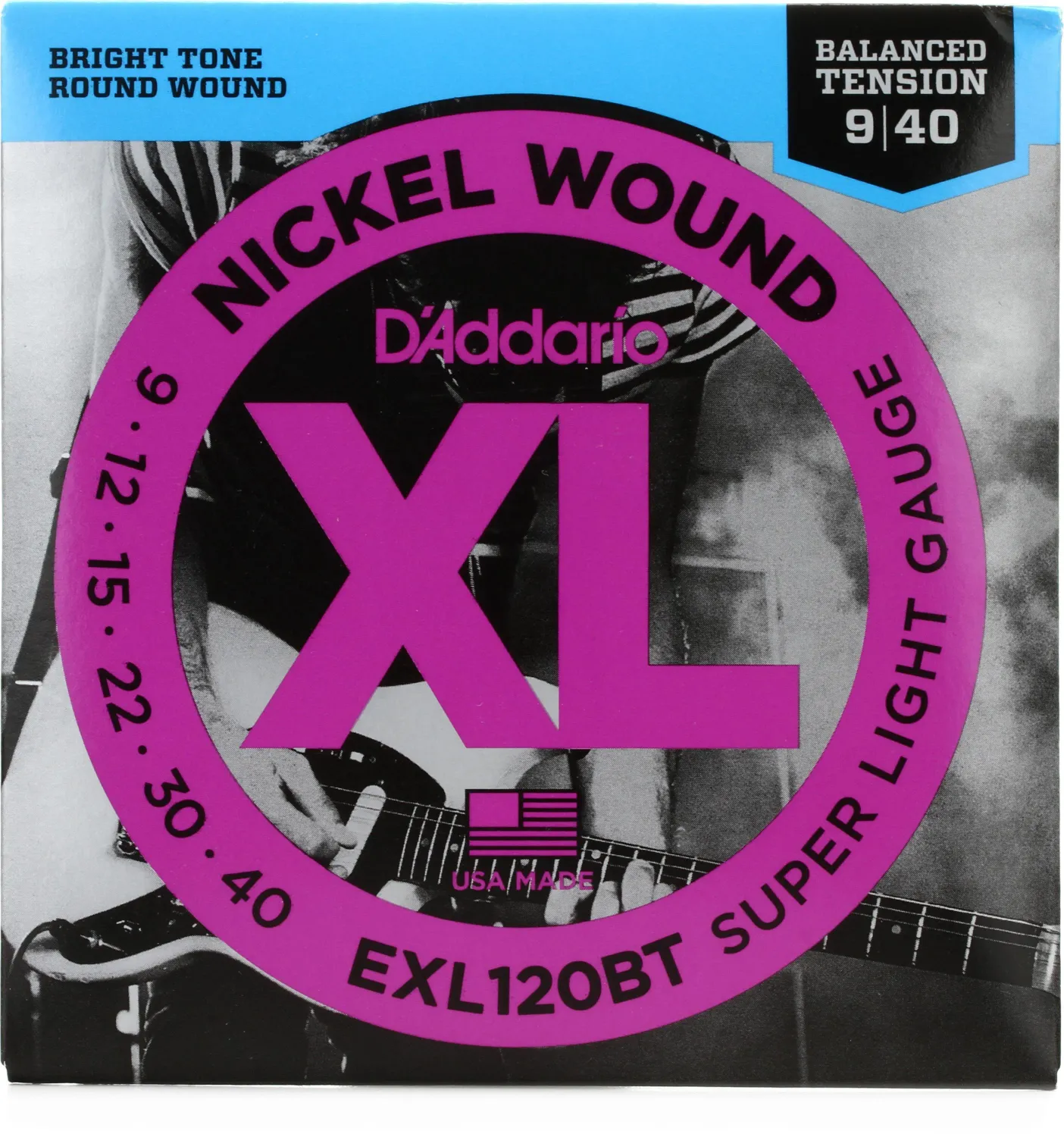 D'Addario EXL120BT 09-40 Super Light Balanced Tension Guitar Strings