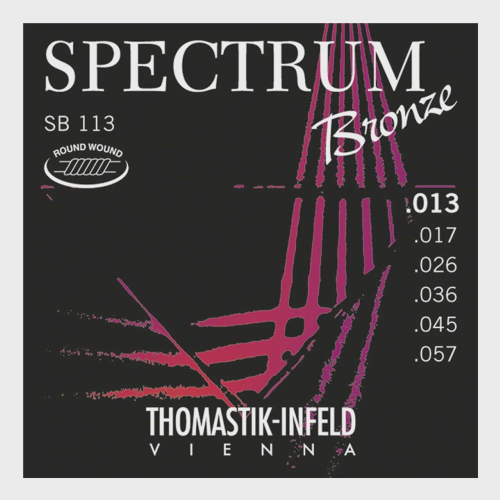 Thomastik SB113 13-57 Medium Gauge Spectrum Bronze Acoustic Guitar Strings