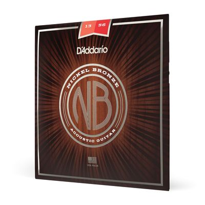 D'Addario NB1356 13-56 Medium Gauge Nickel Bronze Acoustic Guitar Strings