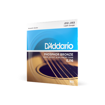 D'Addario EJ16 12-53 Light Gauge Acoustic Guitar Strings