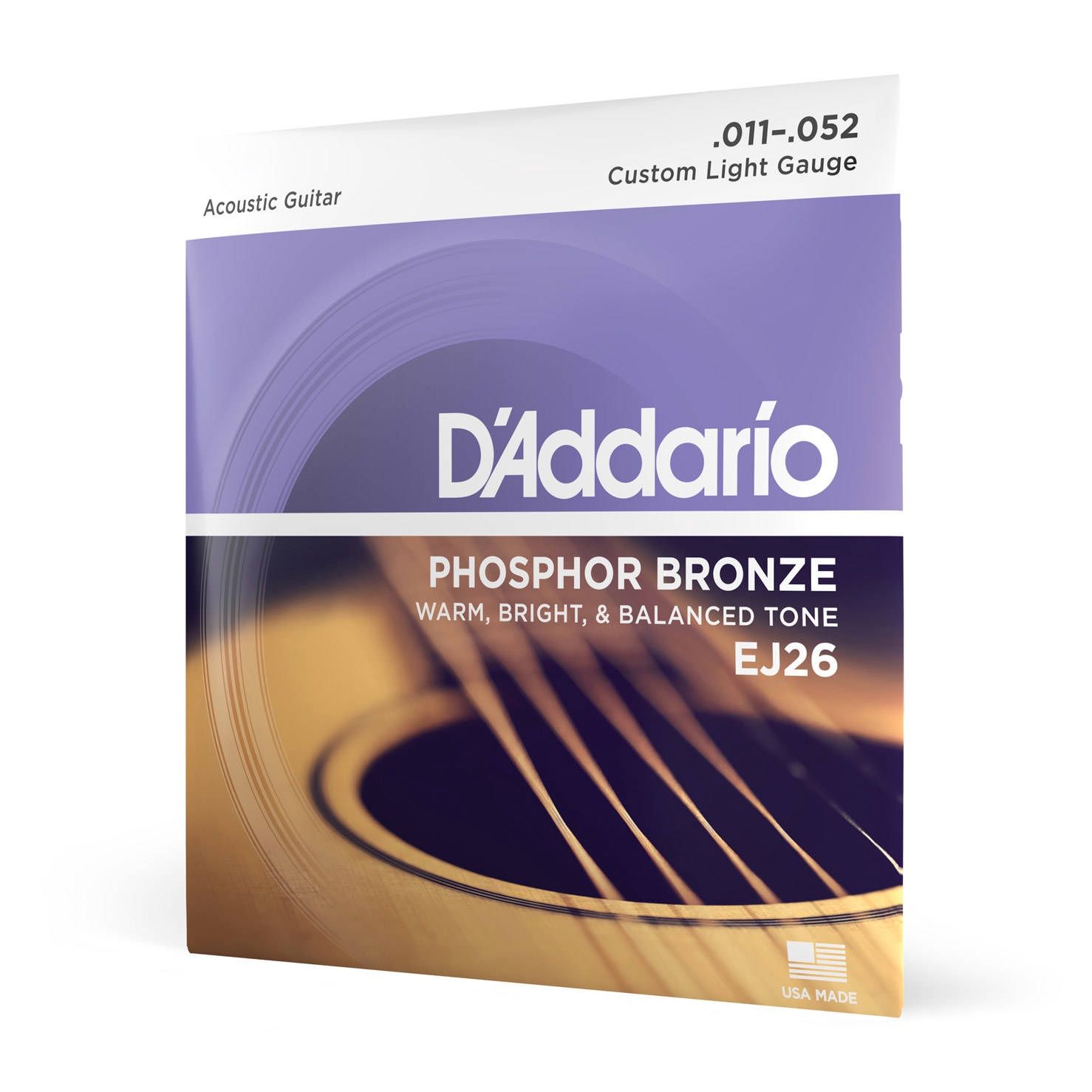 D'Addario EJ26 11-52 Custom Light Acoustic Guitar Strings
