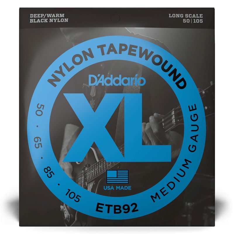 D'Addario ETB92 50-105 Medium Gauge Nylon Tapewound Bass Strings