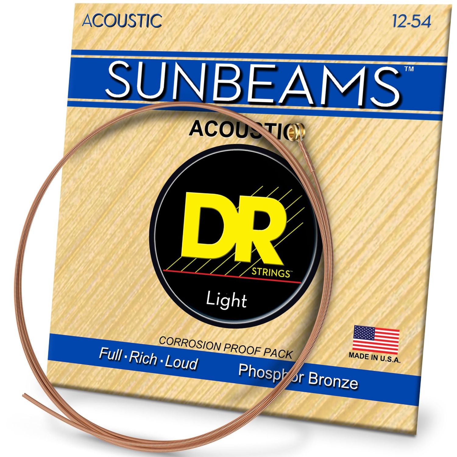 DR RCA-12 12-54 Light Gauge Acoustic Guitar Strings