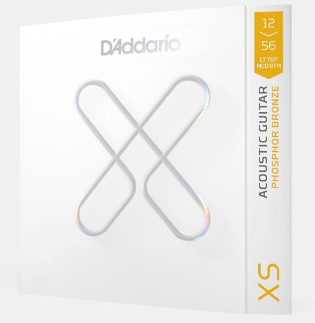 D'Addario XSAPB1256 12-56 Regular Top/Medium Bottom Bluegrass XS Acoustic Guitar Strings