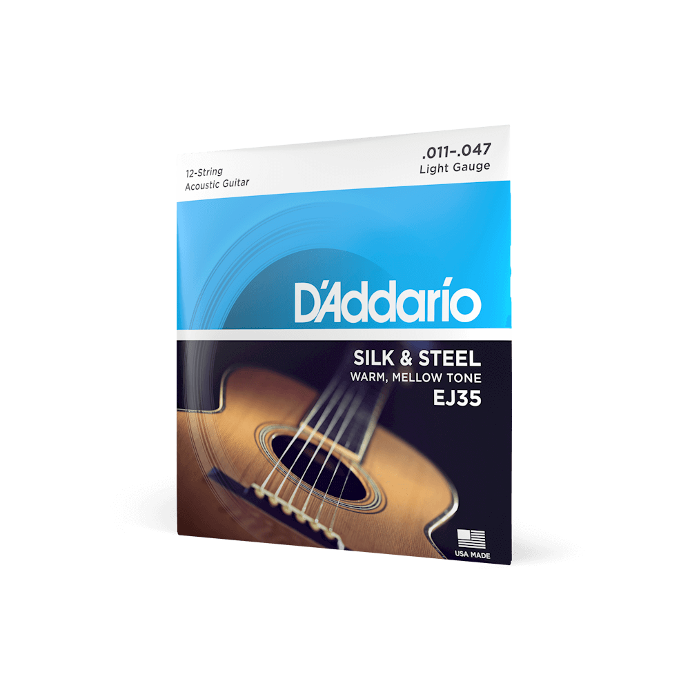 D'Addario EJ35 11-47 Light Gauge Silk &amp; Steel 12 String Acoustic Guitar Strings