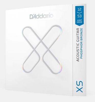 D'Addario XSAPB1253 12-53 Light Gauge XS Acoustic Guitar Strings