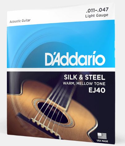 D'Addario EJ40 11-47 Light Gauge Silk &amp; Steel Acoustic Guitar Strings