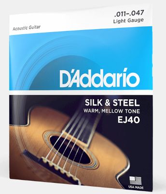 D'Addario EJ40 11-47 Light Gauge Silk &amp; Steel Acoustic Guitar Strings