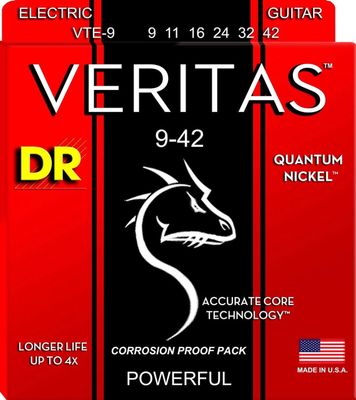 DR VTE-9 9-42 Light Gauge Veritas Guitar Strings