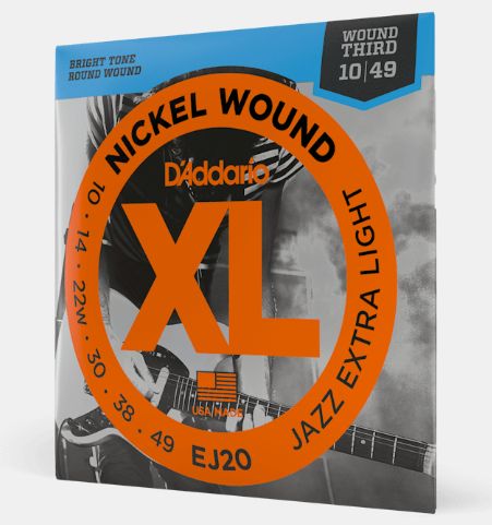 D'Addario EJ20 10-49 Jazz Extra Light Guitar Strings