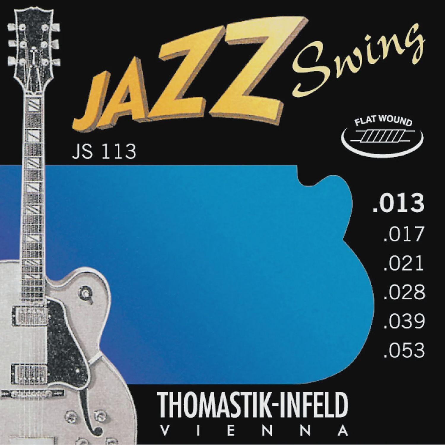 Thomastik JS113 13-53 Medium Gauge Jazz Swing Guitar Flatwound Strings