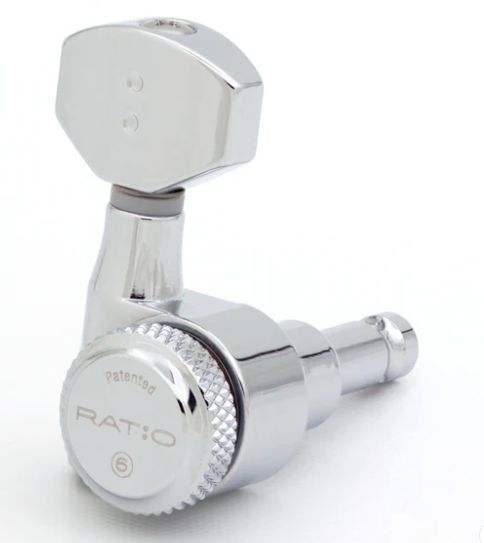 GRAPHTECH Ratio 6-in-line Staggered Locking Tuners - Chrome