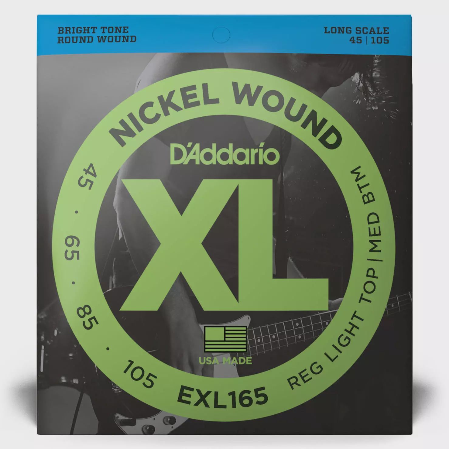D'Addario EXL165 45-105 Light Top/Medium Bottom Bass Strings