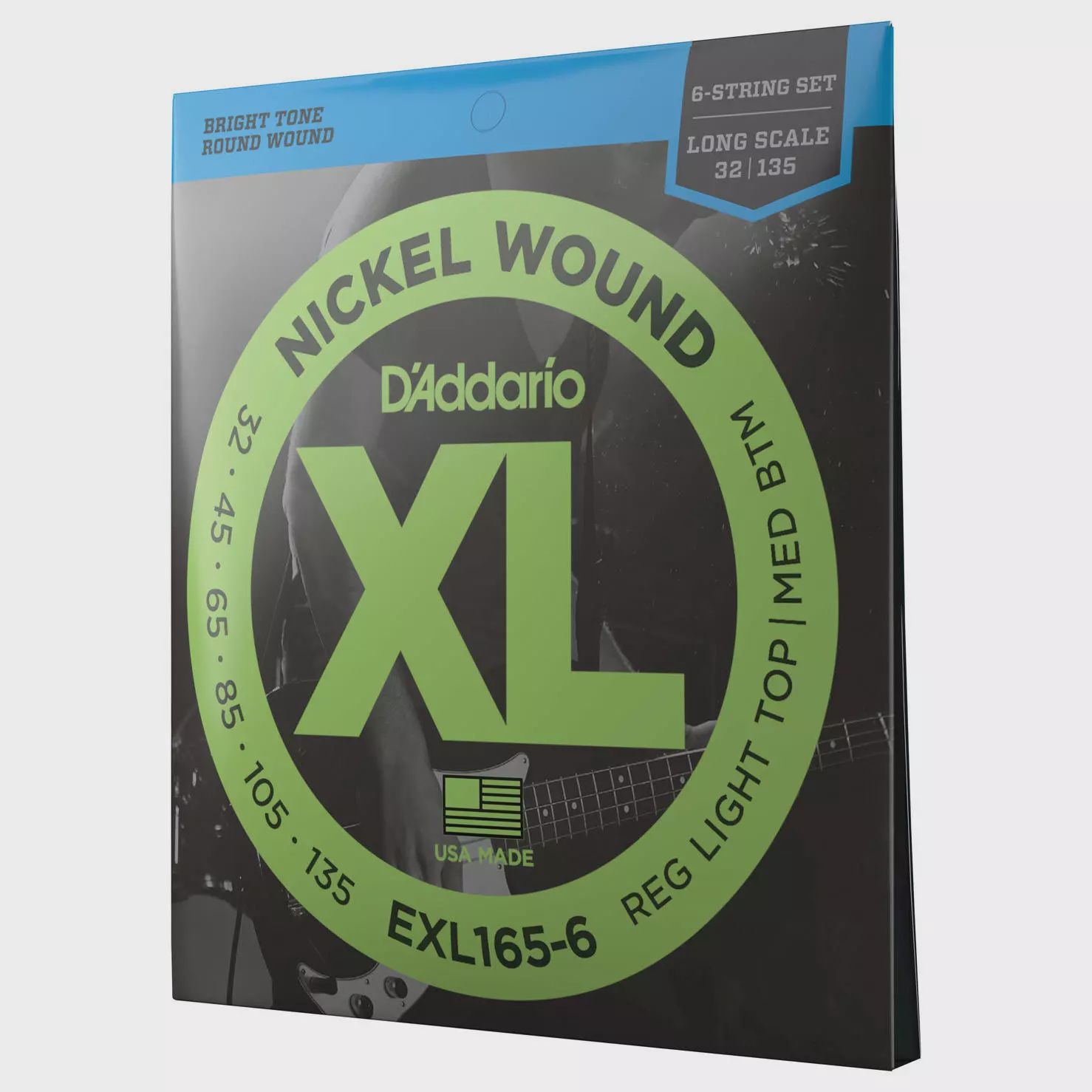 D'Addario EXL165-6 32-135 Light Top/Medium Bottom 6 String Bass Strings