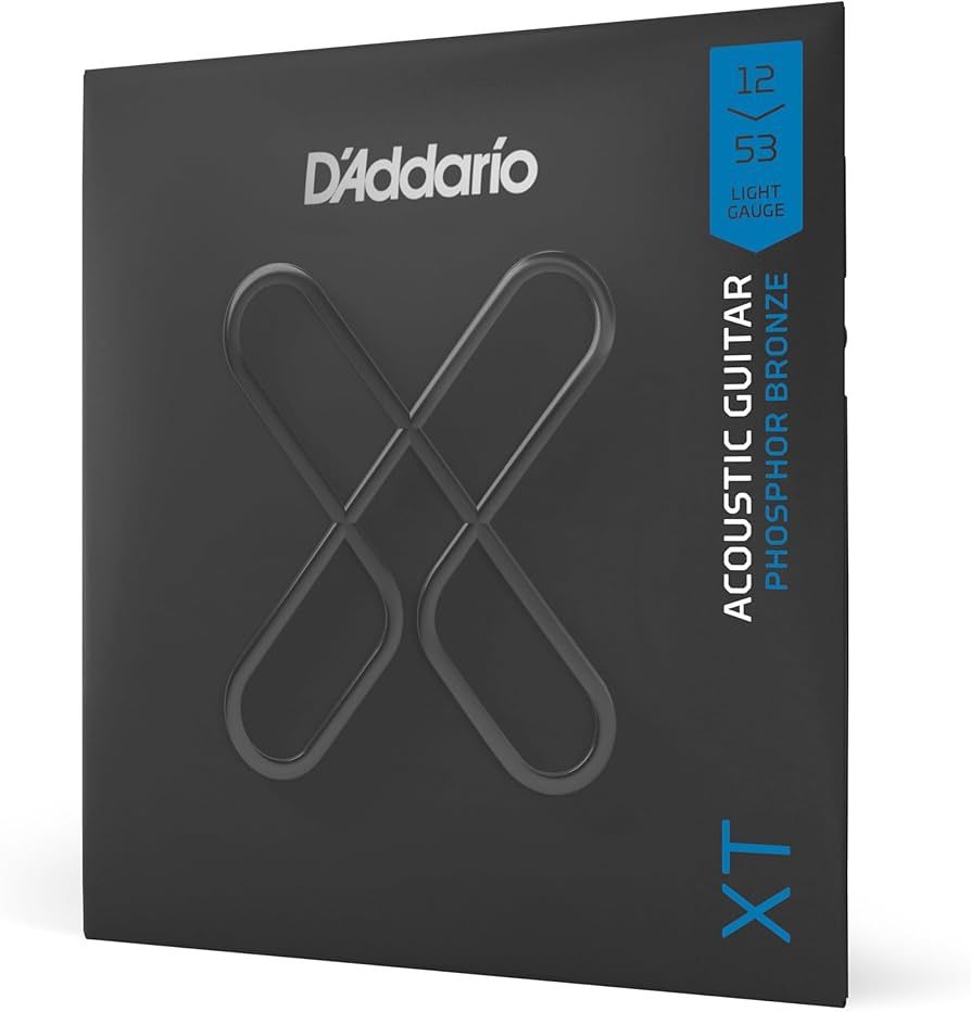 D'Addario XTAPB1253 12-53 Light Gauge XT Acoustic Guitar Strings