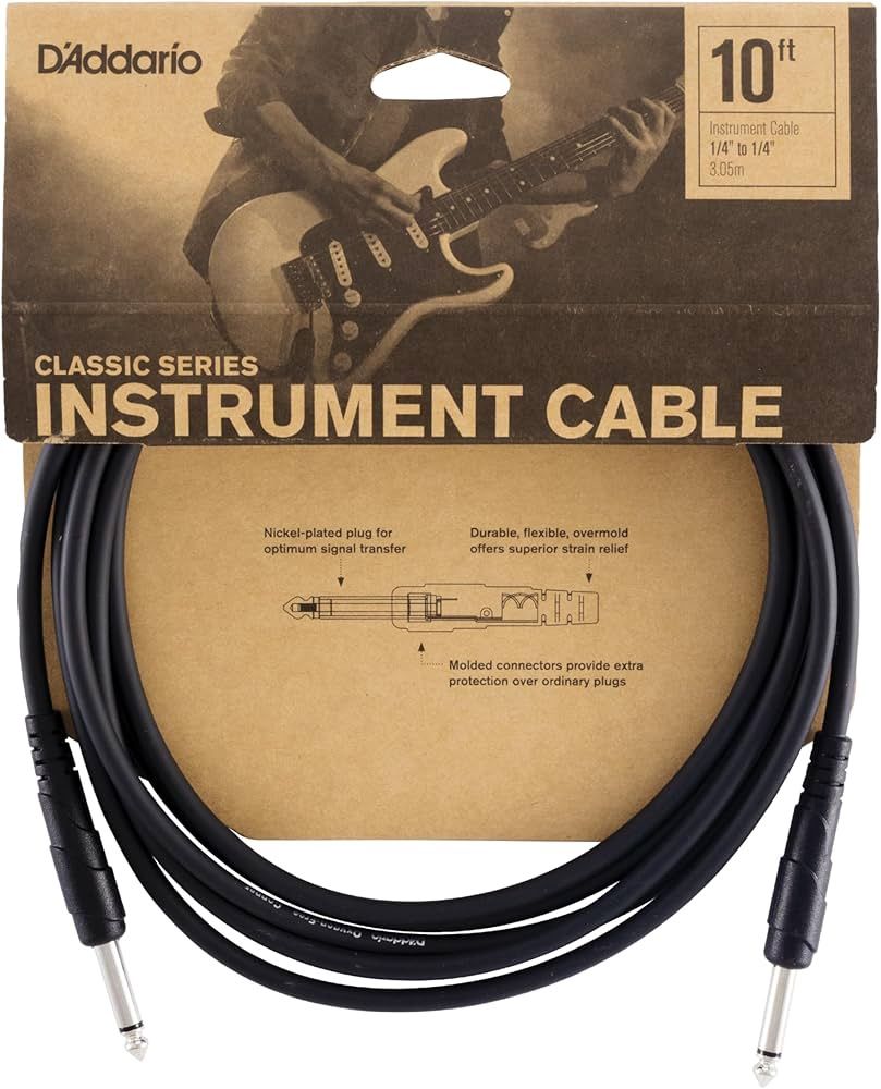 D'Addario 10ft Classic Series Instrument Cable