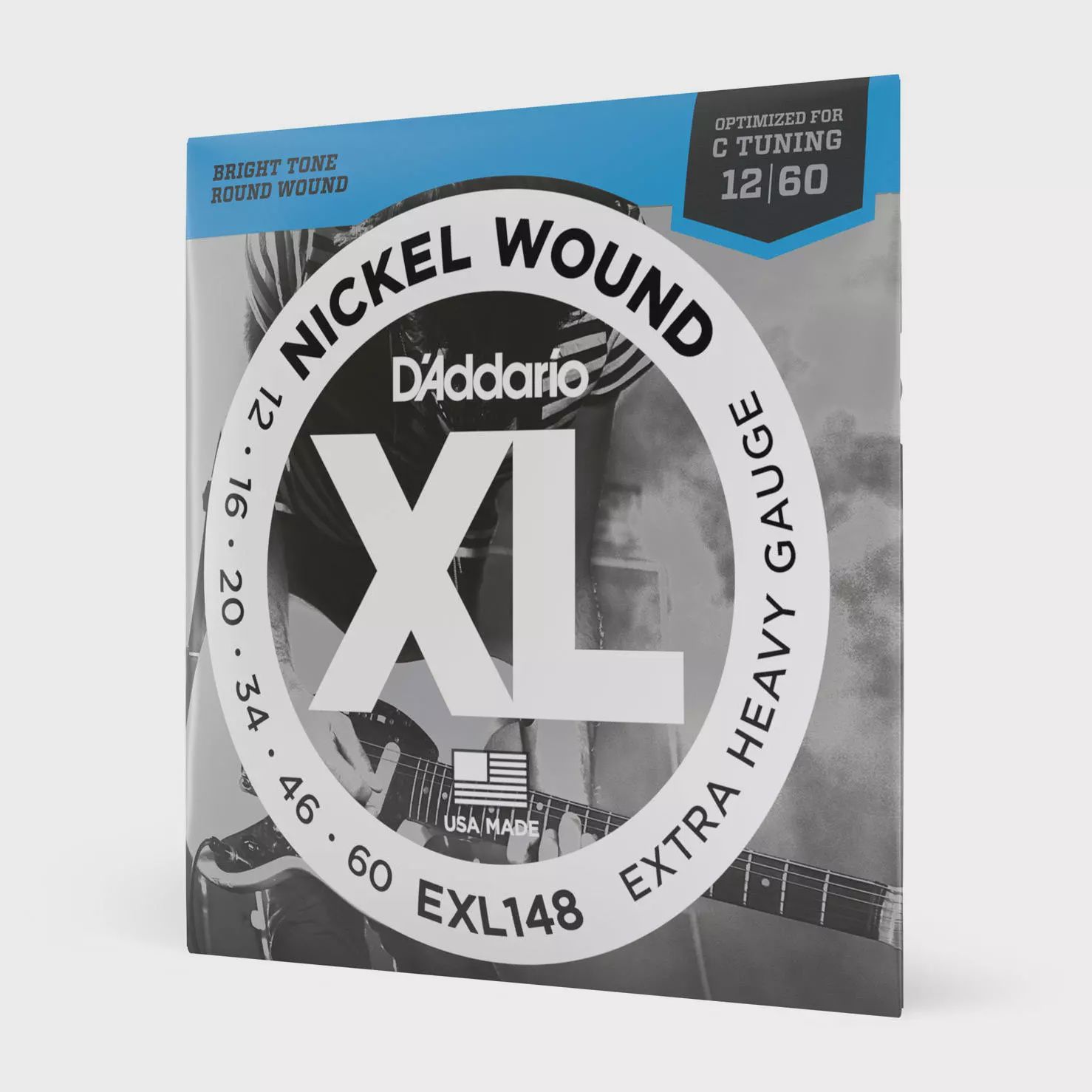 D'Addario EXL148 12-60 Extra Heavy Gauge Guitar Strings