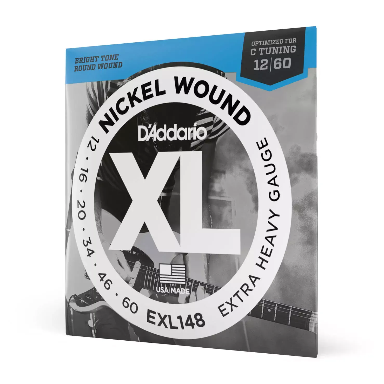D'Addario EXL148 12-60 Extra Heavy Gauge Guitar Strings