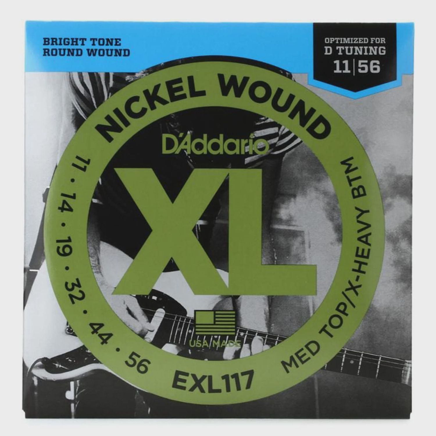 D'Addario EXL117 11-56 Medium Top/Extra Heavy Bottom