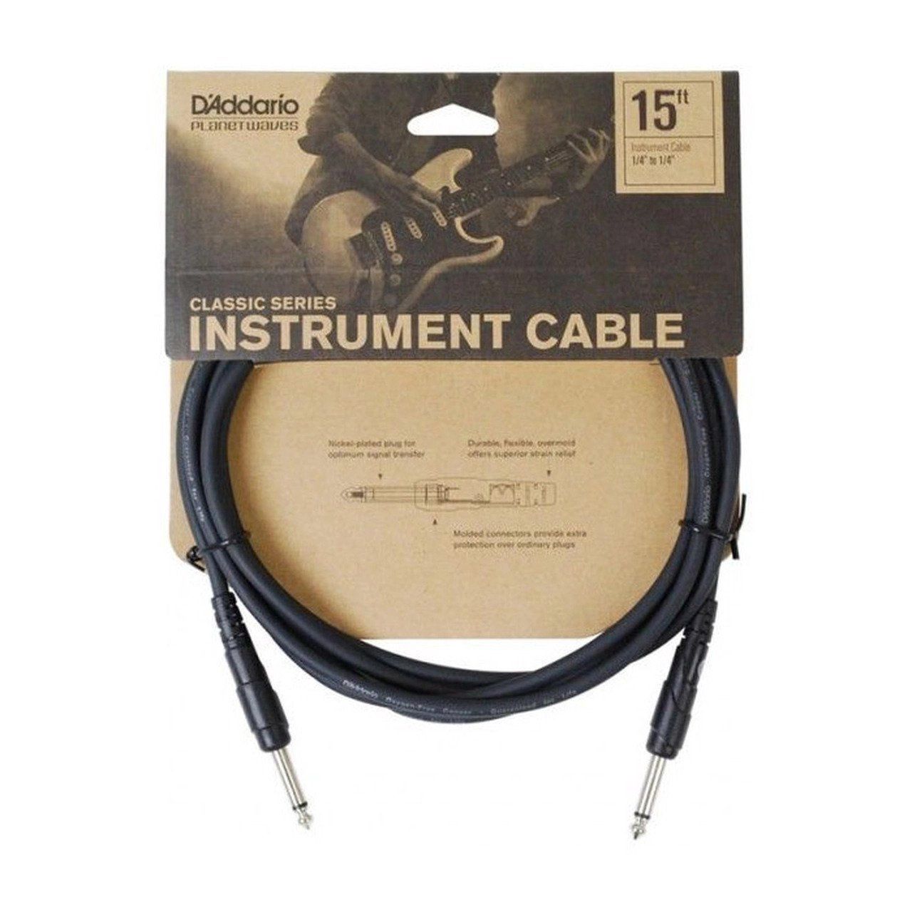 D'Addario 15ft  Classic Series Instrument Cable