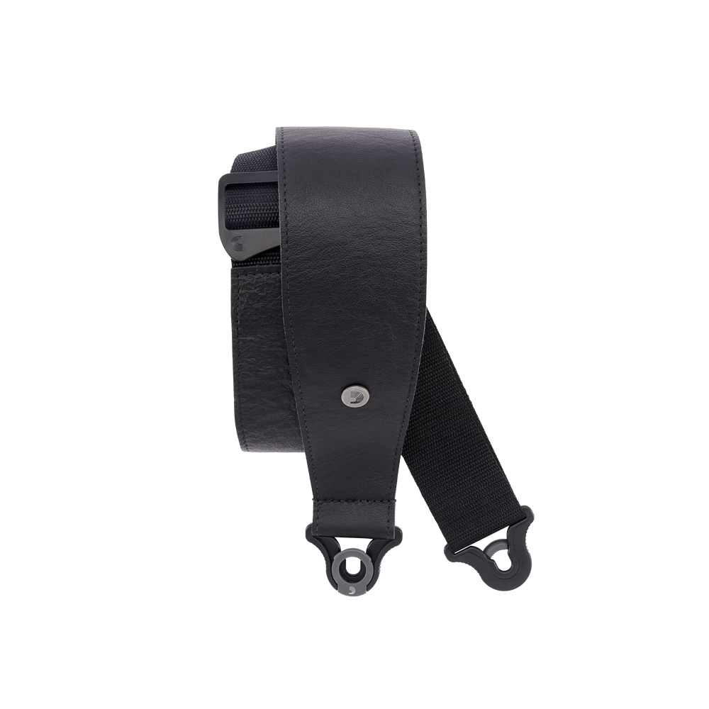 D'Addario COMFORT LEATHER AUTO LOCK GUITAR STRAP, 3''