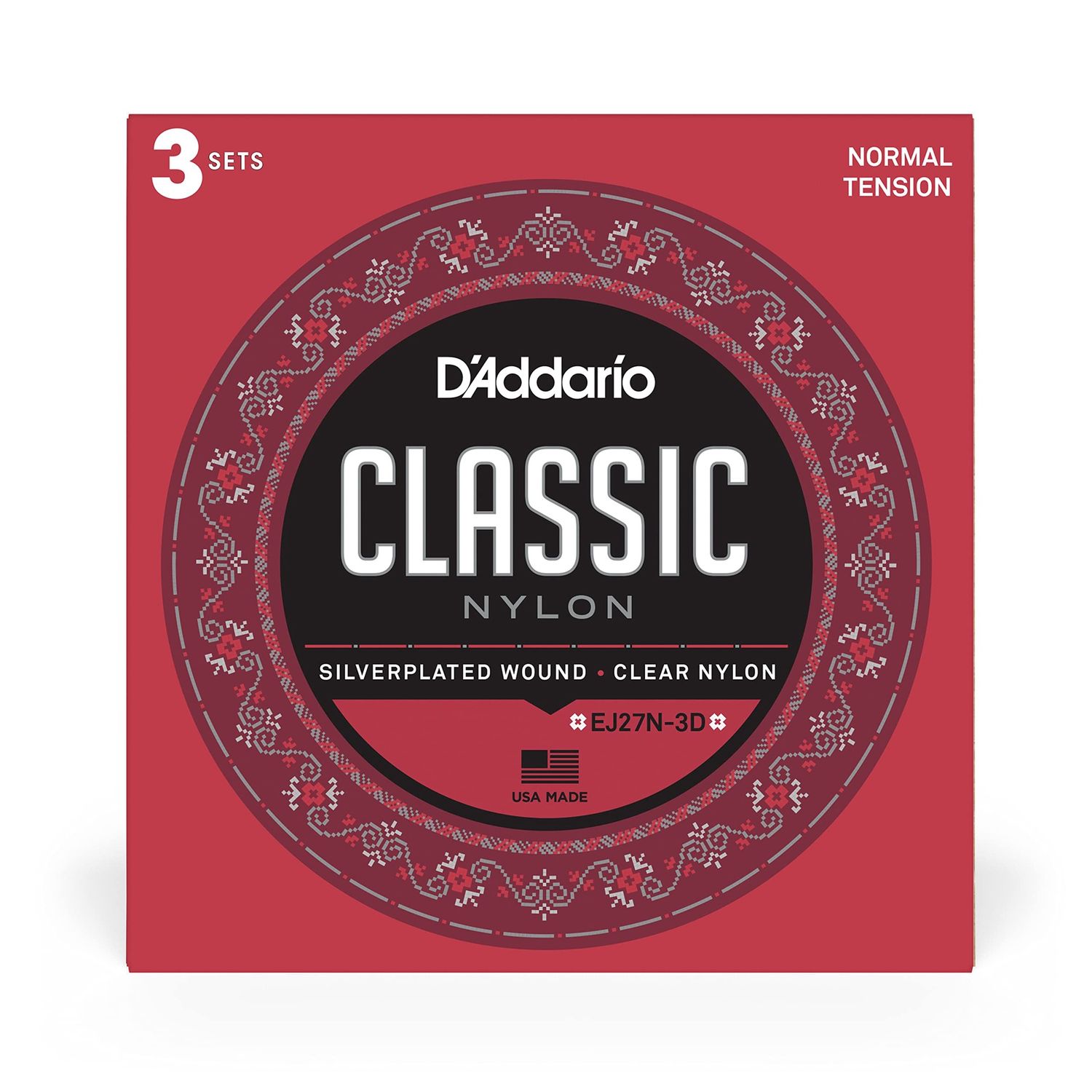 D'Addario EJ27N Regular Tension Nylon Student Classical Strings