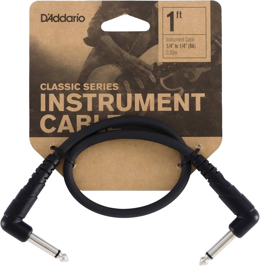 D'Addario 1ft Classic Series Instrument Cable - RA