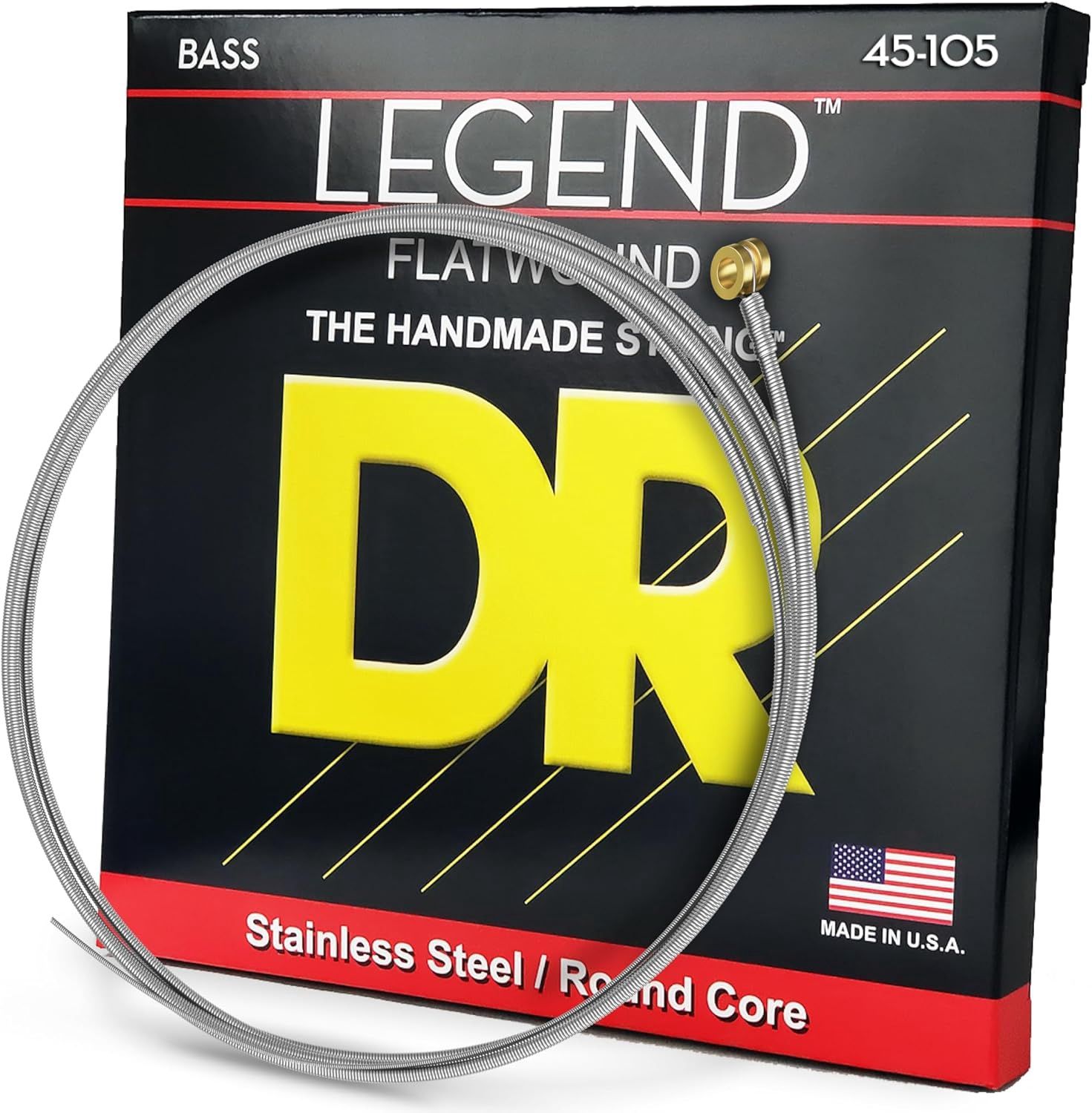 DR FL-45 45-105 Legend Medium Gauge Flatwound Bass Strings