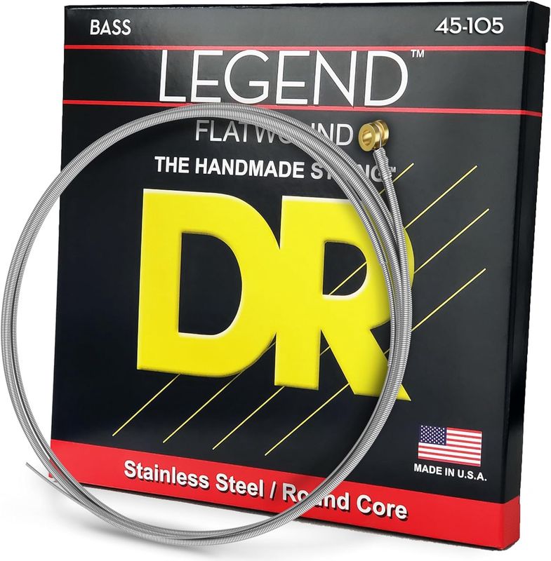 DR FL-45 45-105 Legend Medium Gauge Flatwound Bass Strings