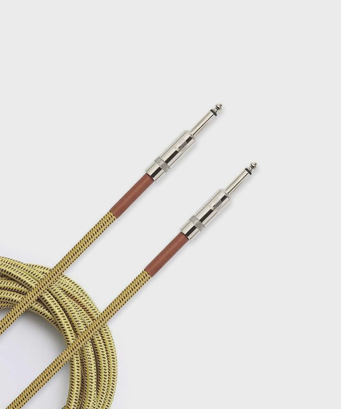 D'Addario Custom Series Braided Instrument Cable 15ft - Tweed