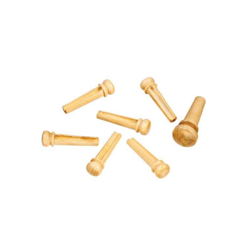 D'Addario Premium Grade Bridge Pins - Boxwood Set w/ Endpin