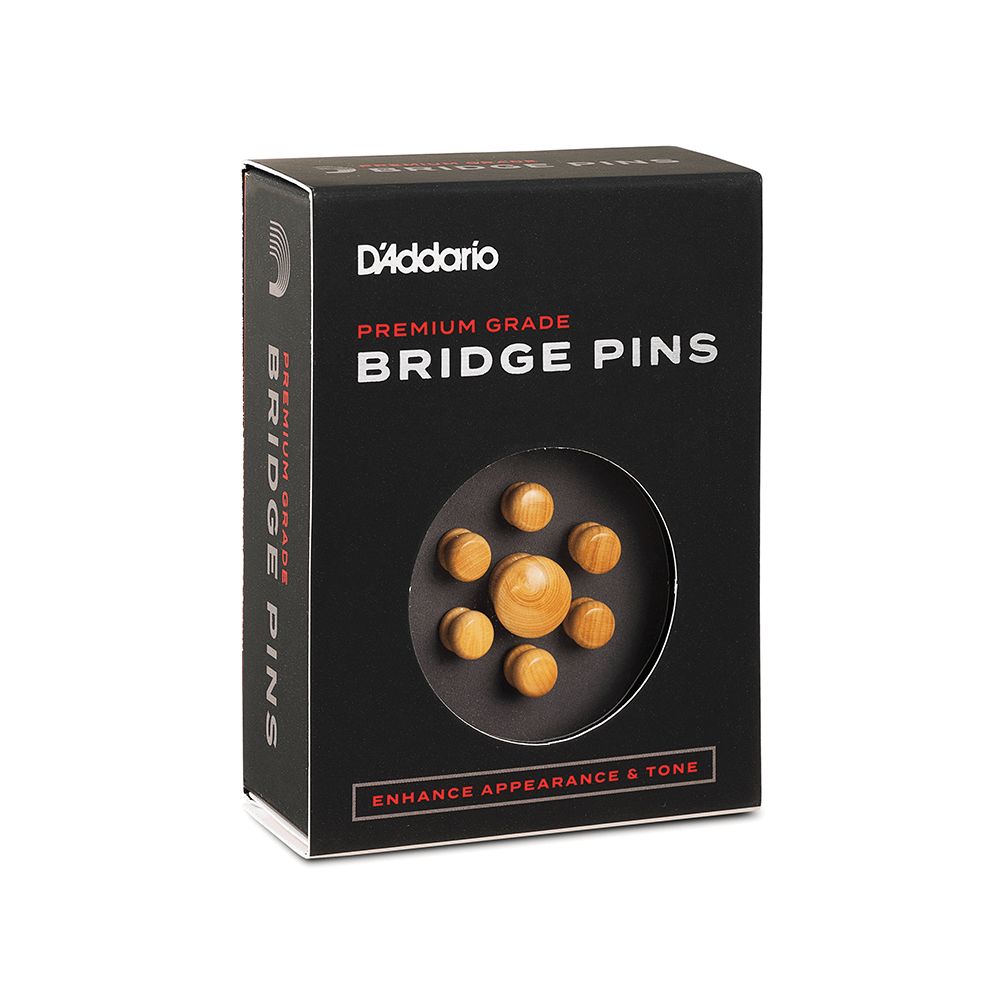D'Addario Premium Grade Bridge Pins - Boxwood Set w/ Endpin