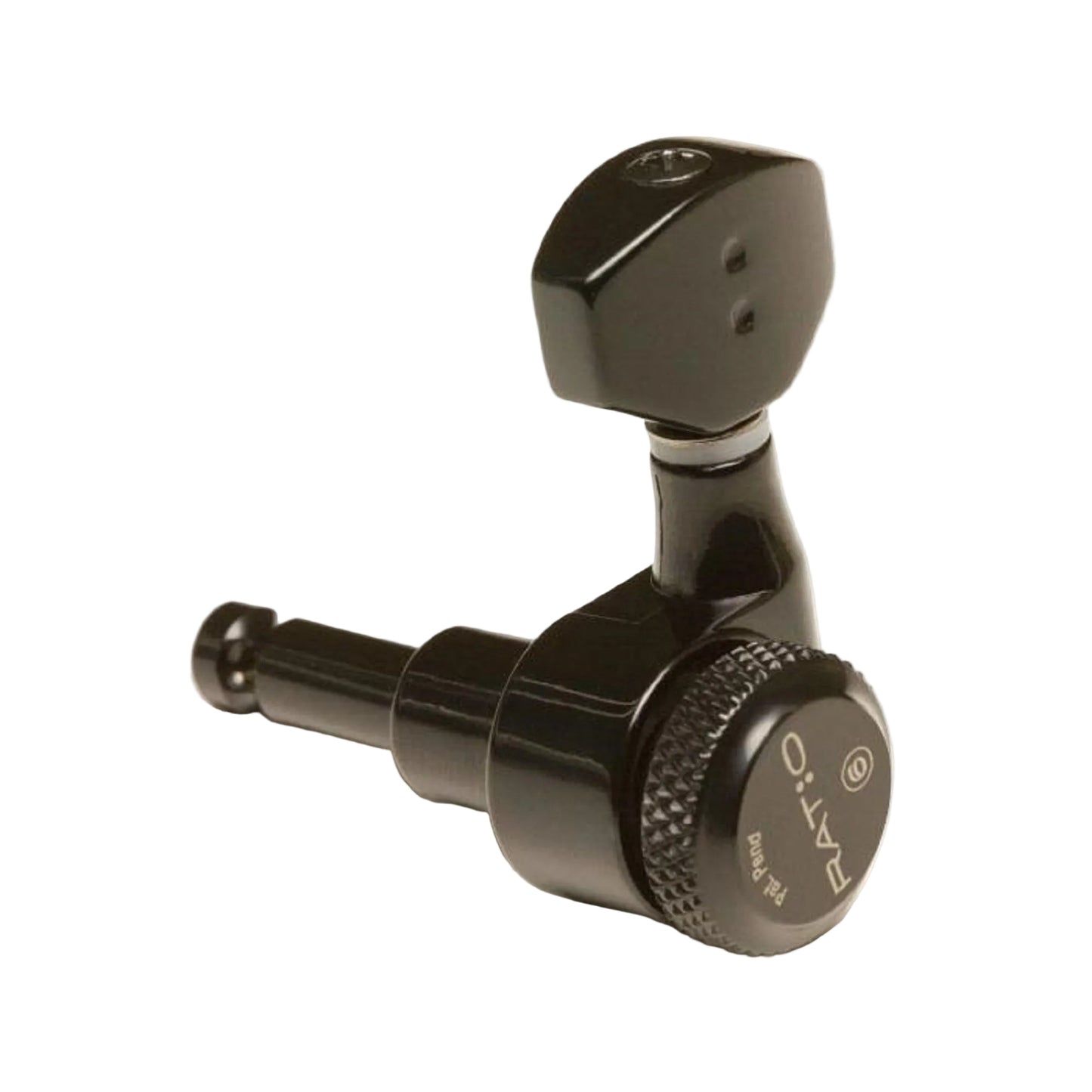 6-In-Line Ratio Lefty Electric Locking Machine Heads Staggered Posts - BLACK